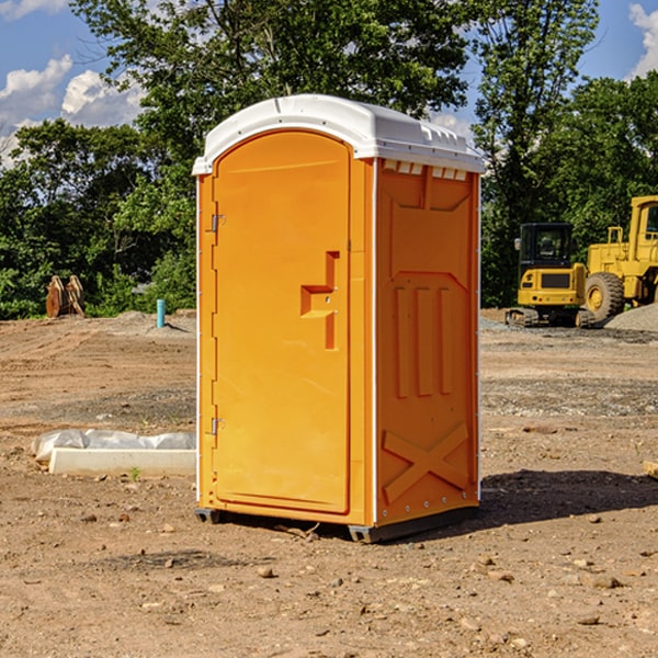 how often are the porta potties cleaned and serviced during a rental period in Moss